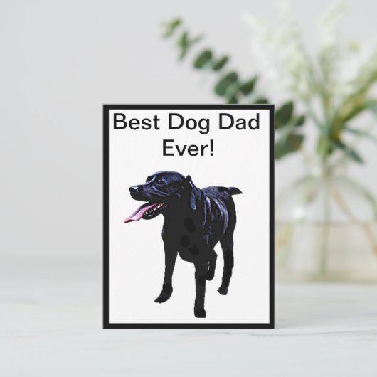 Beste hond, vaders dag, Briefkaart (Staand voorkant)