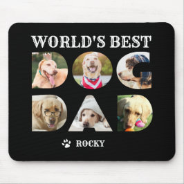 Beste hond van de wereld 6 Foto Collage Black Muismat