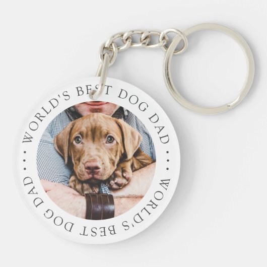 Beste hond van de wereld, een eenvoudige, aangepas sleutelhanger (Achterkant)