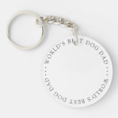 Beste hond van de wereld, een eenvoudige, aangepas sleutelhanger (Voorkant)