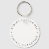 Beste hond van de wereld, een eenvoudige, aangepas sleutelhanger (Voorkant)