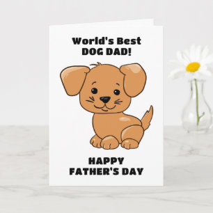 Beste hond van de wereld, een gelukkige vaderdag kaart