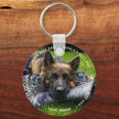 Beste hond van de wereld - Foto van Pet - Vaderdag Sleutelhanger (Voorkant)