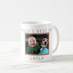 Beste hond van de wereld, gepersonaliseerd met fot koffiemok
