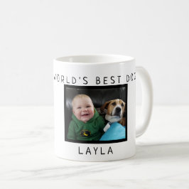 Beste hond van de wereld, gepersonaliseerd met fot koffiemok