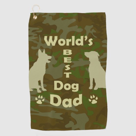 Beste hond van de wereld golfhanddoek (Voorkant)