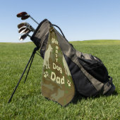 Beste hond van de wereld golfhanddoek (Groen)