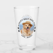 Beste hond van de wereld Persoonlijke foto van Pet Glas (Voorkant)