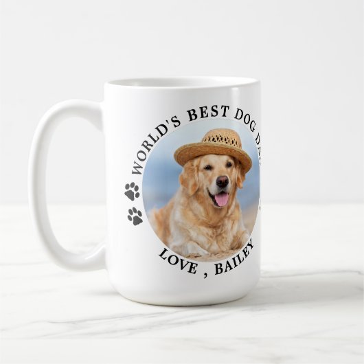 Beste hond van de wereld Persoonlijke foto van Pet Koffiemok (Links)