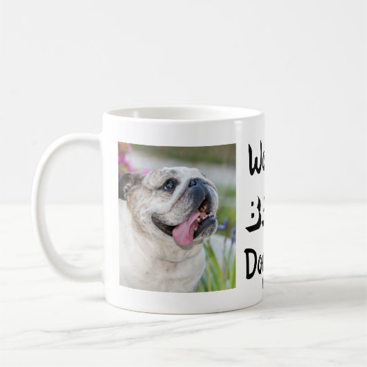 Beste hond van de wereld persoonlijke foto's koffiemok (Links)