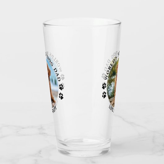 Beste hond van de wereld schildert aangepaste foto glas (Links)