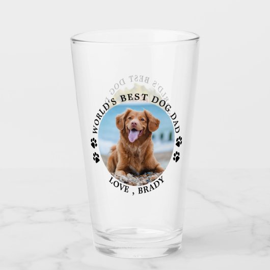 Beste hond van de wereld schildert aangepaste foto glas (Voorkant)