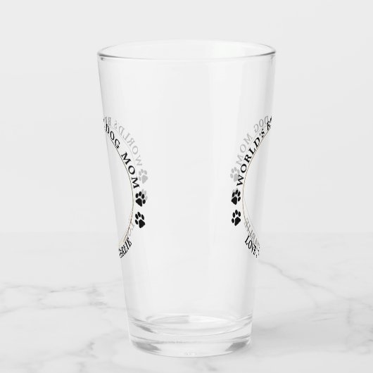 Beste hond van de wereld schildert aangepaste foto glas (Links)