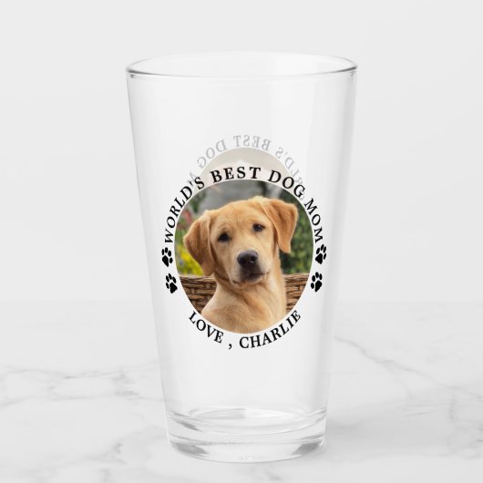 Beste hond van de wereld schildert aangepaste foto glas (Voorkant)