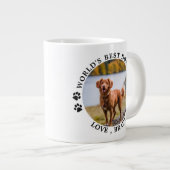 Beste hond van de wereld schildert aangepaste foto grote koffiekop (Voorkant rechts)