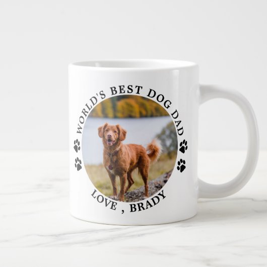 Beste hond van de wereld schildert aangepaste foto grote koffiekop (Rechts)