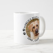 Beste hond van de wereld schildert aangepaste foto grote koffiekop (Voorkant rechts)