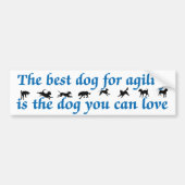 Beste hond voor flexibiliteit bumpersticker (Voorkant)