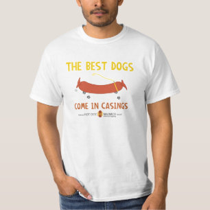 Beste honden komen in T-shirt met casings