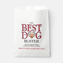 Beste honden trouw biscuit tas met huisdieren foto bedankzakje