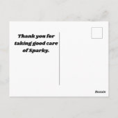 Beste honden uitlater ter wereld Blauw spiraal hui Briefkaart (Achterkant)