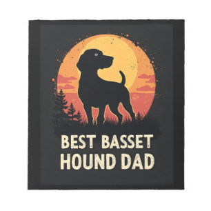 Beste honden vader papa - Vintage Basset Hound T-S Notitieblok