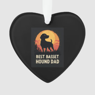 Beste honden vader papa - Vintage Basset Hound T-S Ornament