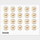 Beste honden worden gered - Golden Retriever Ronde Sticker (Vel)