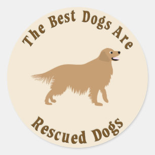 Beste honden worden gered - Golden Retriever Ronde Sticker