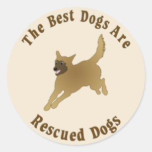 Beste honden worden gered - Mutts Ronde Sticker