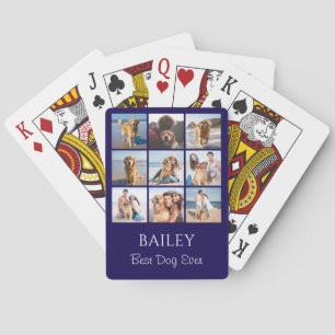 Beste hondenfoto collage pokerkaarten