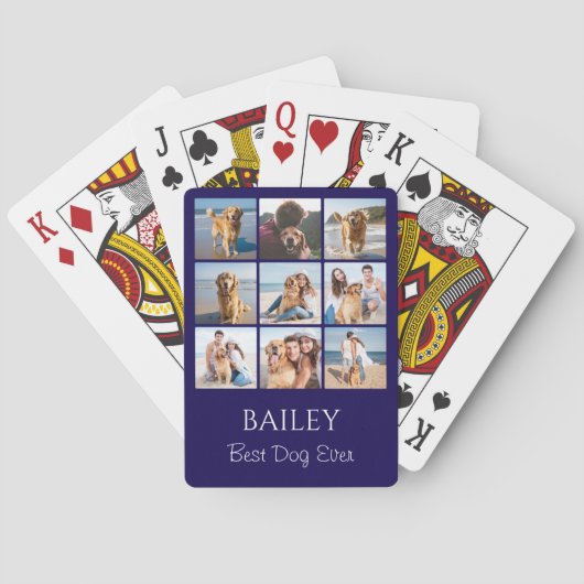 Beste hondenfoto collage pokerkaarten (Achterkant)