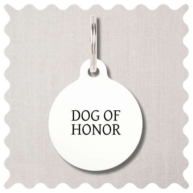 Beste Hondenhond van Honor Pet Wedding ID Label Huisdierpenning (Dog of Honor Pet Id Tag for Bridal Wedding Party. )