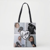 Beste Hondenmoeder 4 Foto Collage Persoonlijk Tote Bag (Voorkant)