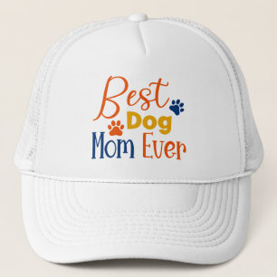 Beste hondenmoeder kleurrijk typografie ontwerp trucker pet