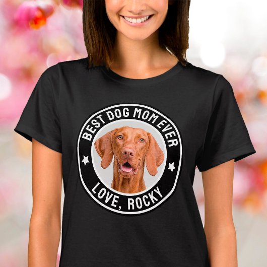 Beste Hondenmoeder Ooit Aangepaste Foto & Naam van T-shirt