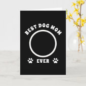 Beste Hondenmoeder Ooit Aangepaste Foto Persoonlij Kaart (Gele Bloem)