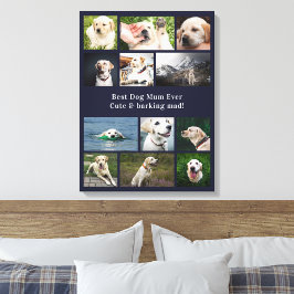 Beste Hondenmoeder Ooit Foto Collage Canvas Afdruk