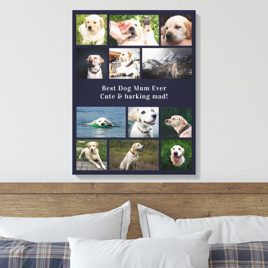 Beste Hondenmoeder Ooit Foto Collage Canvas Afdruk