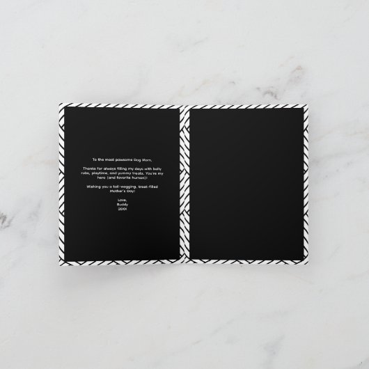 Beste hondenmoeder ooit Moederdag wenskaart (Binnen)