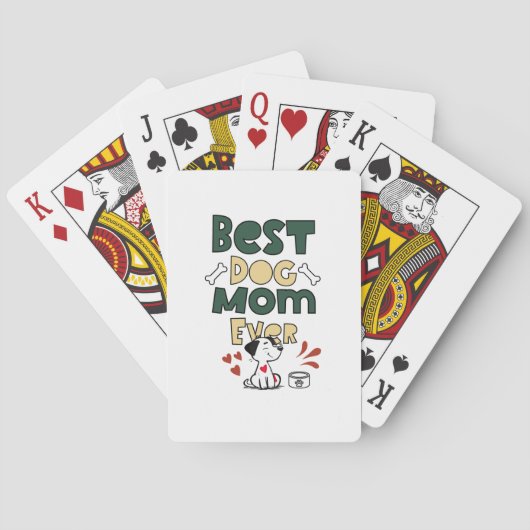 Beste Hondenmoeder Ooit Pokerkaarten (Achterkant)