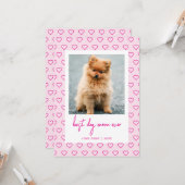 Beste Hondenmoeder Ooit Schattige Harten Foto Moed Kaart (Voorkant / Achterkant in situ)