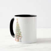 Beste Hondenmoeder Ooit Waterverf Kerst Bichon Mok (Voorkant links)