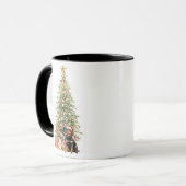 Beste Hondenmoeder Ooit Waterverf Kerstmis Rottwei Mok (Voorkant links)