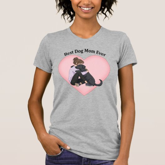 Beste Hondenmoeder Ooit Zwarte Labrador T-shirt (Voorkant)