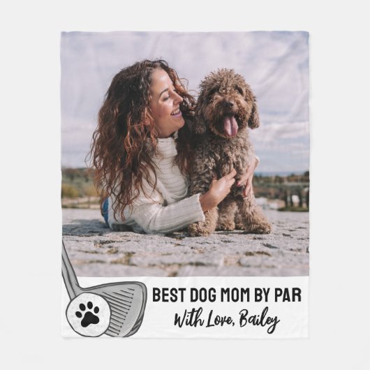 Beste Hondenmoeder van Par Golf Fleece Deken (Voorkant)