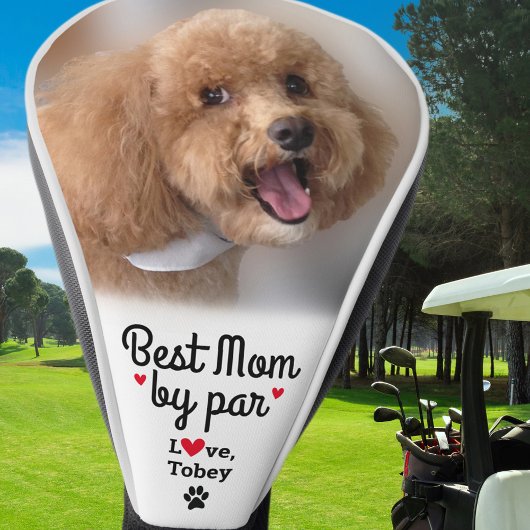 Beste hondenmoeder volgens Par met aangepaste hond Golfheadcover