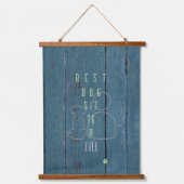 Beste hondenoppas ooit houten wandtapijt hangend wandkleed (Voorkant)