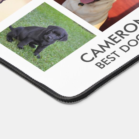 Beste hondenouder, Hondenliefhebber fotocollage op Bureaumat (Hoek)