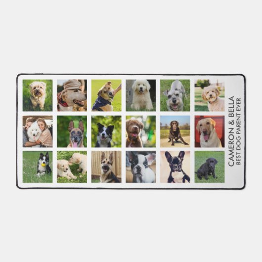 Beste hondenouder, Hondenliefhebber fotocollage op Bureaumat (Voorkant)